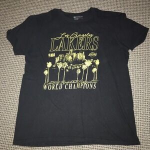 Los Angeles Lakers 2020 NBA Champions Adult Large Black Tee By Bleacher Report